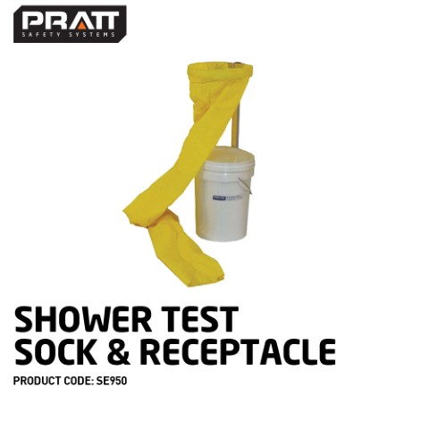 PRATT SHOWER TEST SOCK & RECEPTACLE